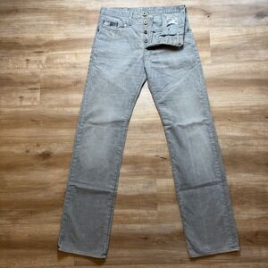 G-Star RAW Jeans Men 31x36 Gray Blade Loose Straight Corduroy Buckleback Pants